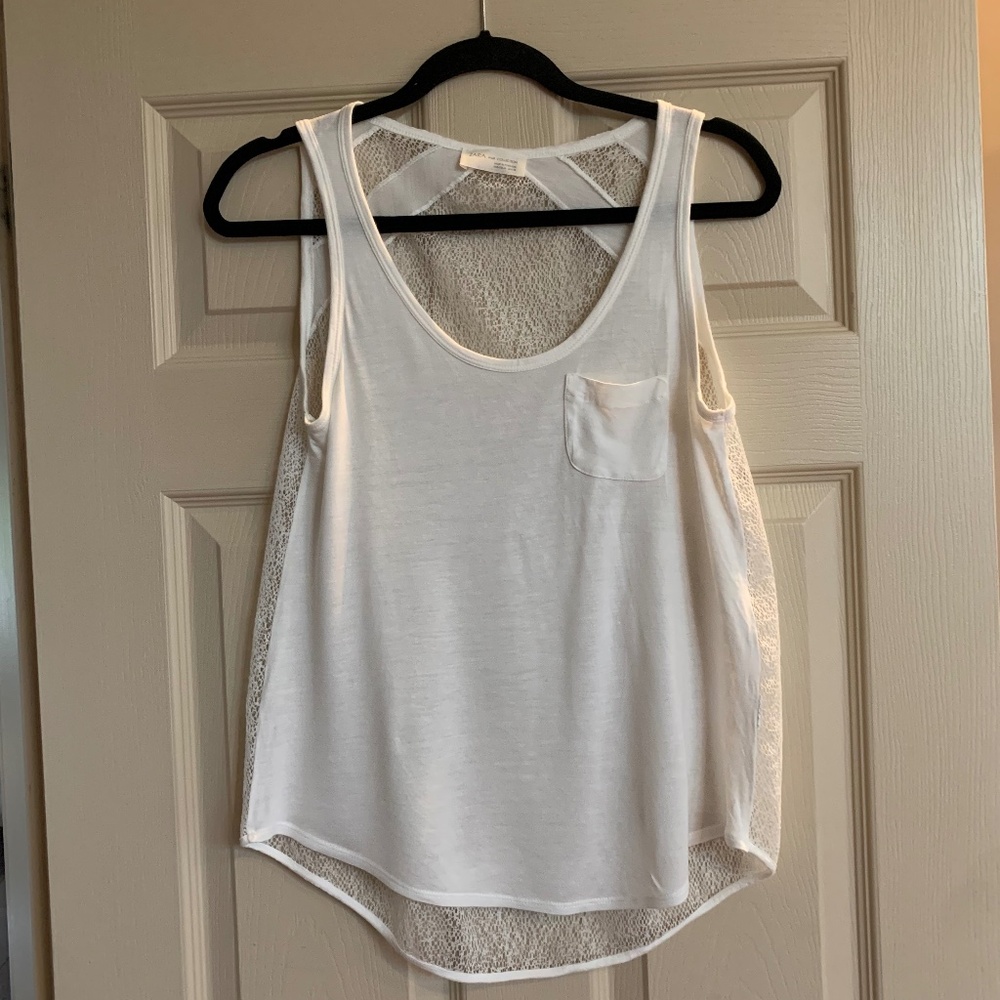 Zara W&B Collection Cream Tank Top sz M